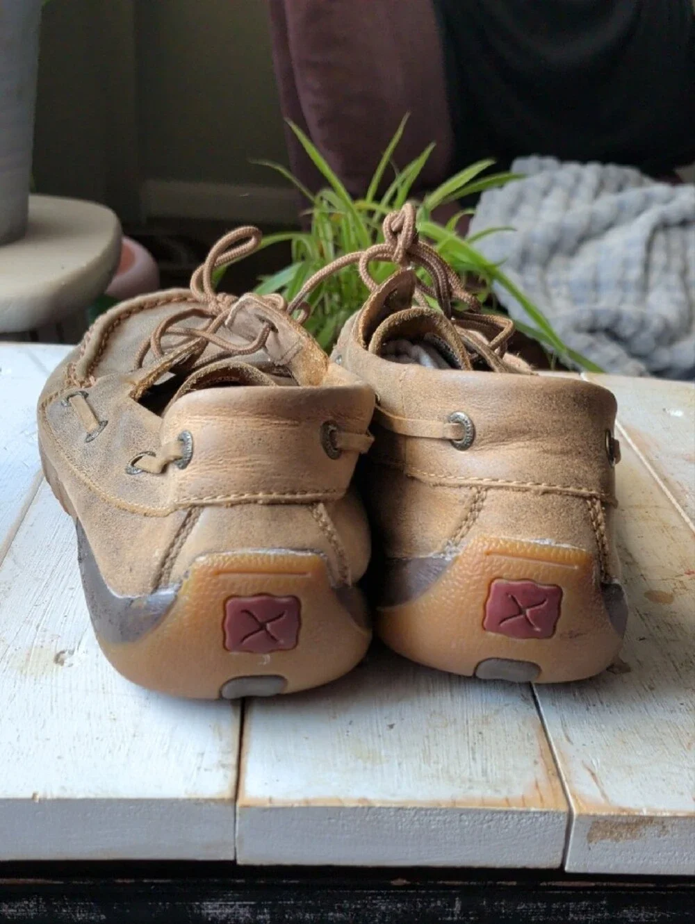 Twisted X Men’s Tan Suede Boat Moccasins